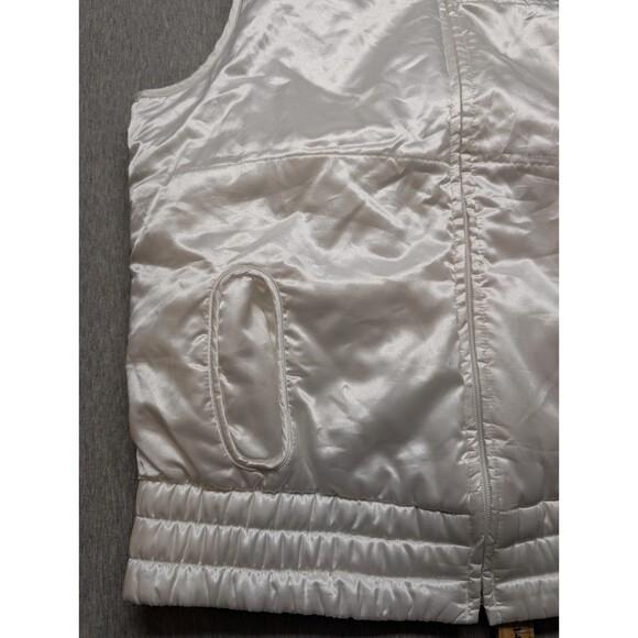 Idaho Boise State Football Classic Women's XL Puffer Vest NIKE White Satin - Picture 2 of 9